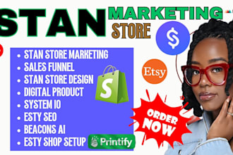 setup stan store esty digital product beacon ai payhip gumroad marketing