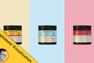 create photorealistic 3d supplement renders for amazon and advertising