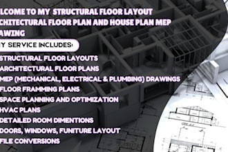 do structural floor layout architectural floor plan and house plan mep drawing