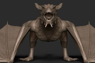 unique high poly zbrush model, 3d creature for ue5, unity game, alien,vrm,