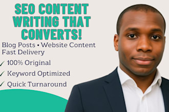write SEO optimized blog posts and website content that converts