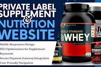 create private label store supplement wesite supplement website private label