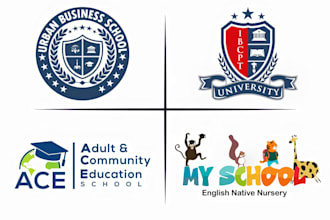 design unique school, college, university and education logo