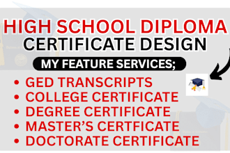 do replica diploma certificate, ss card, high school, ged, bachelor certificate