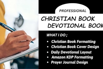 design format edit christian book devotional prayer journal christian book cover