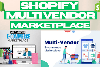 create shopify multi vendor website, multi vendor ecommerce marketplace website
