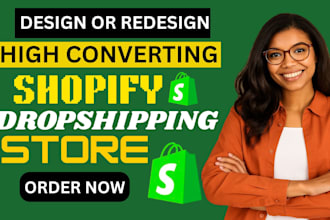 professional shopify store design, redesign dropshipping store, shopify website