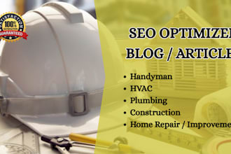 write seo optimized article on plumbing construction hvac handyman blog post