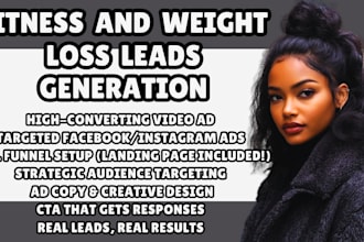 generate fitness and weight loss leads with facebook ads instagram ads video ads