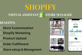 be shopify virtual assistant shopify store manager product listing dropshipping