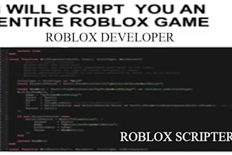 develop your roblox game and be your expert scripter