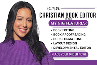 developmental edit proofread format christian memoir fiction book nonfiction