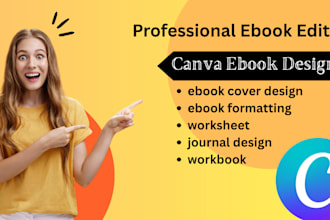 design canva editable journal, planner, workbook, booklet design one pager flyer
