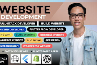 offer full stack developer website development wordpress business website design