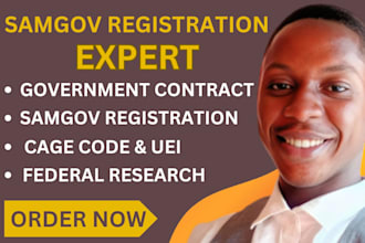 sam gov registration, uei application and get cage code for government contract