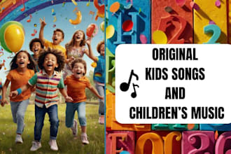 write and produce original kids songs and children music