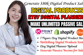 do 7 figure etsy digital product etsy digital planner, stan store setup etsy seo