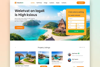 design vacation website, real estate, short term rental, property management