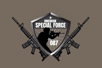 design modern and bold military amry tactics logo