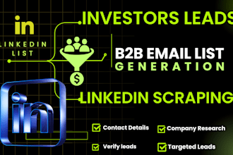 provide b2b lead generation linkedin leads real estate investor leads cold email