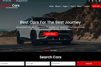 design car rental website car dealership website car booking website car website