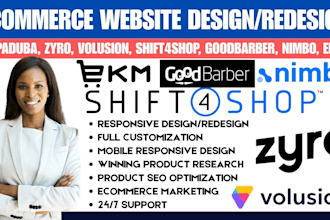 design supaduba zyro shift4shop volusion nimbo ekm website design and redesign
