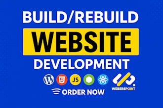 build a business website, custom website design, or full website development