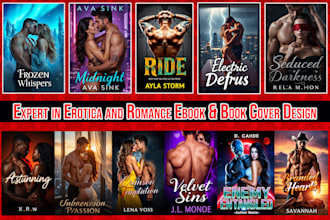 design high quality erotica romance ebook and book cover, kindle, kdp