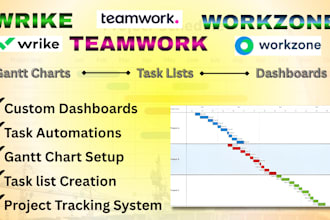 setup wrike teamwork jira workzone gantt charts task dashboards views