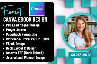 canva ebook design ebook formatting interior layout design workbook journal kdp
