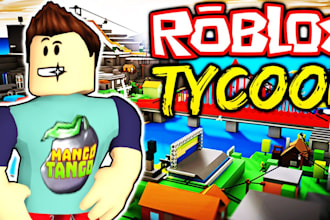 build tycoon roblox game, lobby game, multiplayer game,ui design, rpg, scripting