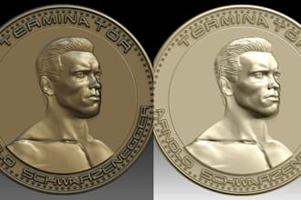 sculpt printable 3d coin model cnc design bas relief 3d medallion stl file zbuch