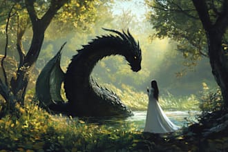 make illustration and environment concept art illustration