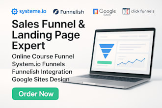 system io funnel landing page sales funnel online course funnelish google sites