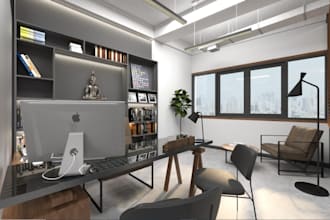 do 3d office design, shop, retail store, interior design, exterior rendering