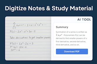 build a python or flask based ai tool to digitize handwritten notes or study mat