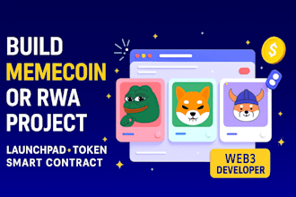 build your rwa or memecoin launchpad and token smart contract