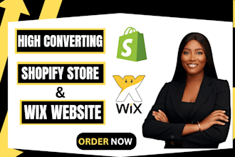 design and redesign shopify store and wix website