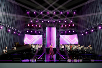 do 3d stage design, 3d concert, auditorium, event hall, exhibition, dj carnival