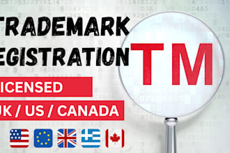 do patent search and trademark check in USA UK europe and filing