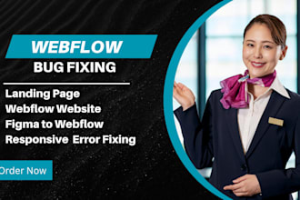 fix your webflow issue or redesign your webflow website templates