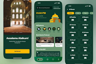 develop user friendly islamic app, mosque app, quran app