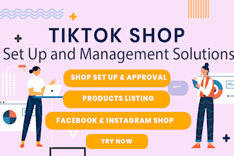 set up tiktok instagram and facebook shop