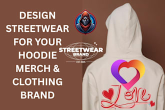 design streetwear for your hoodie merch and clothing brand mockup