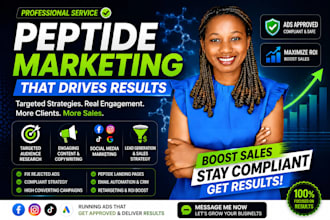 setup or fix peptide ads, peptide marketing facebook peptide ads instagram ads