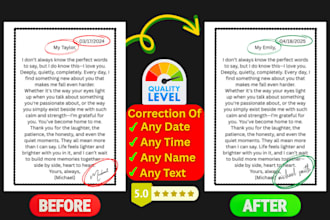 change any image, date, name or text in your document