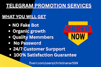 promote or grow telegram group channel