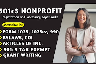 register nonprofit reinstate 501c3 file form 1023, bylaw, 1023ez, 990, sba loan