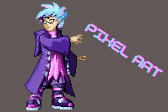 create 2d sprite, pixel art sprite, pixel character, game, pixel art animation