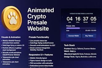 build 3d animated crypto website memecoin webgi figma to web dapp staking
